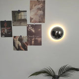 Modern Wall Orb Light  Metallic Sphere Sconce - Detailed view