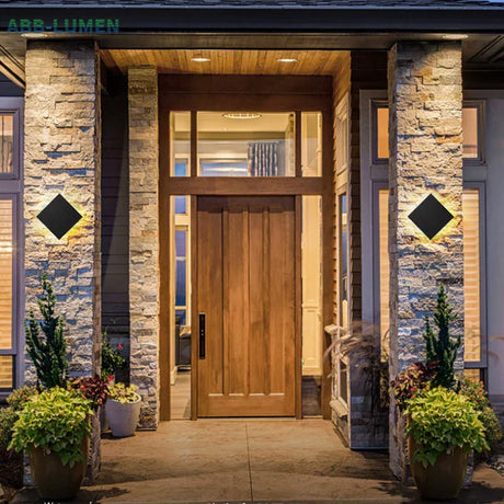 Modern Outdoor Wall Light  Diamond LED Design - Product showcase