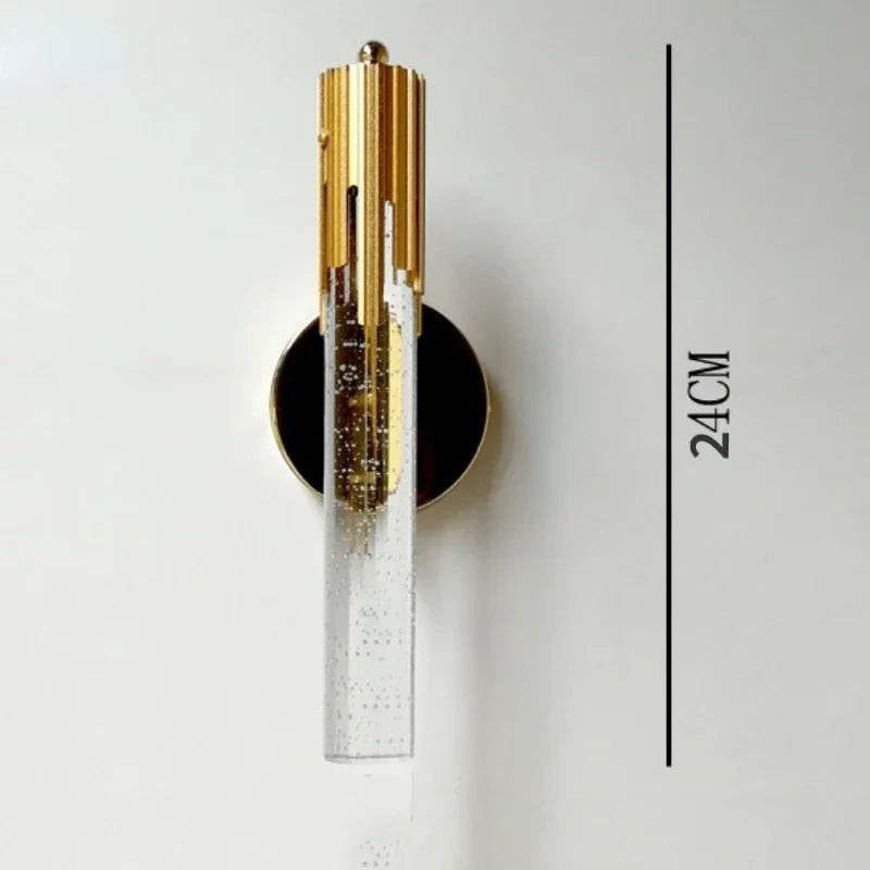 Modern Crystal Wall Light  Gold Brass Bubble Glass Design - Product detail 6