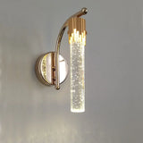 Modern Crystal Wall Light  Gold Brass Bubble Glass Design - Detailed view