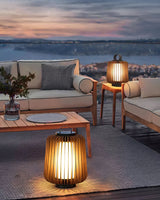 Modern Outdoor Table Lamp  Wood Slat Lantern Design - Product detail 29