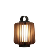Modern Outdoor Table Lamp  Wood Slat Lantern Design - Product detail 35