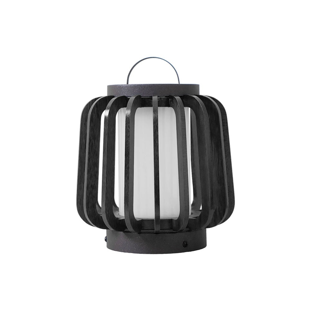 Modern Outdoor Table Lamp  Wood Slat Lantern Design - Product detail 40