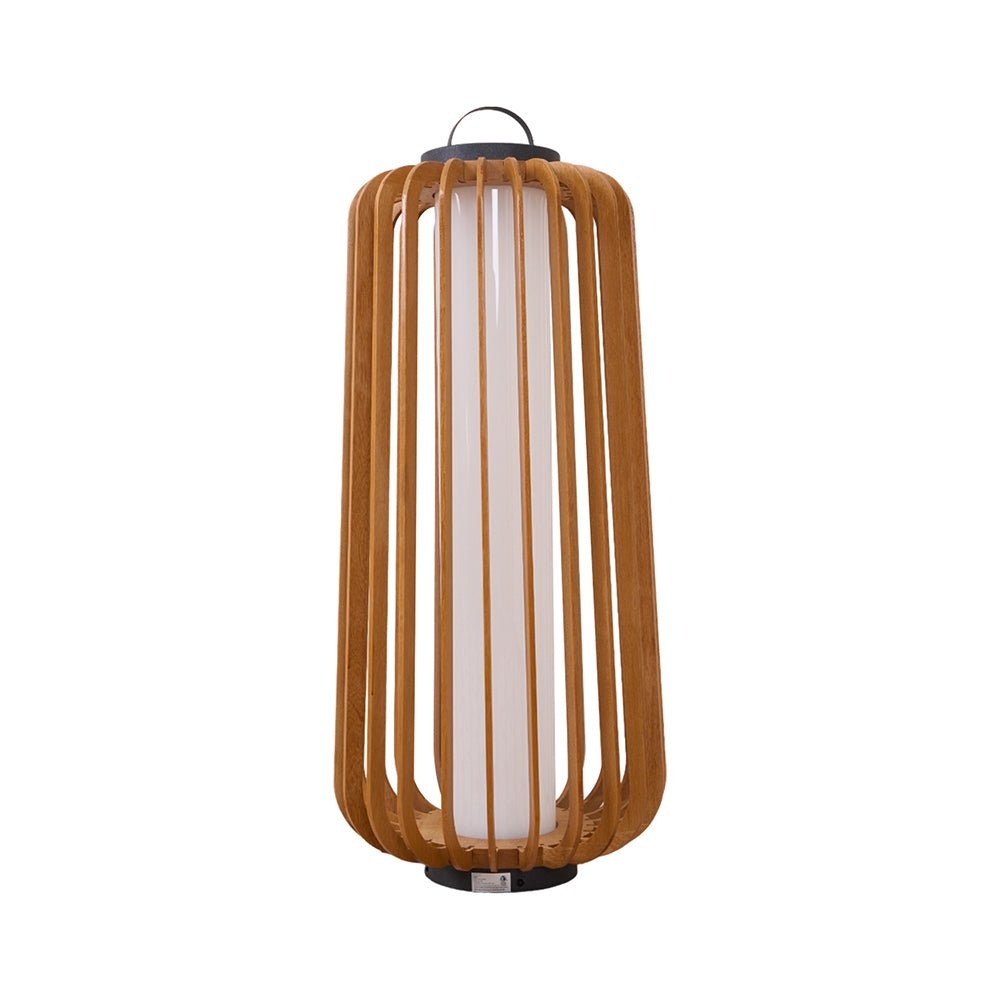 Modern Outdoor Table Lamp  Wood Slat Lantern Design - Product detail 43