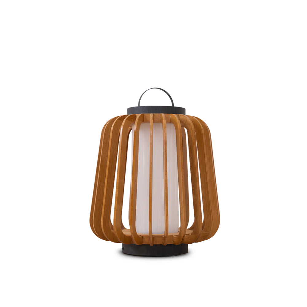 Modern Outdoor Table Lamp  Wood Slat Lantern Design - Product detail 38