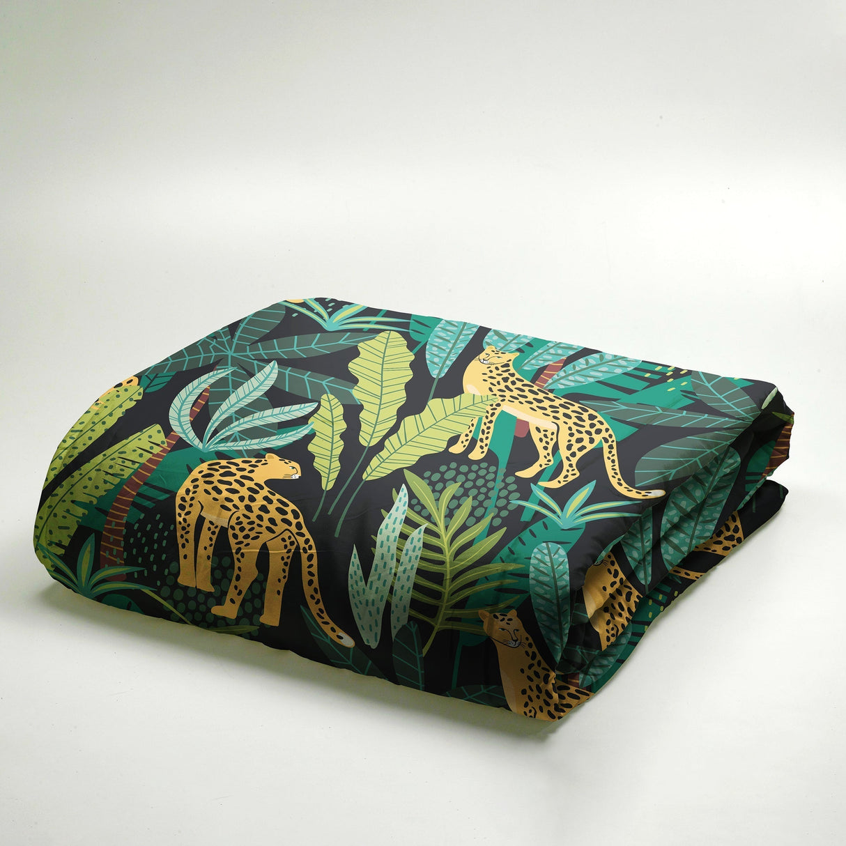 Tropical Safari Duvet Cover  Premium Egyptian Cotton Bedding Set - Detailed view