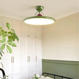 Modern Ceiling Light  Green Glass LED Flush Mount - Detailed view