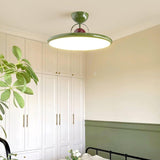 Modern Ceiling Light  Green Metal LED Panel Design - Product showcase