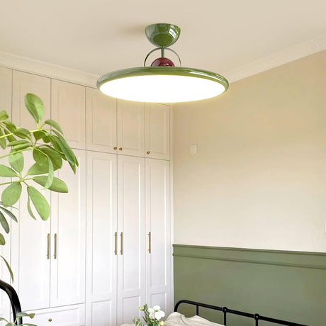 Modern Ceiling Light  Green Metal LED Panel Design - Product showcase