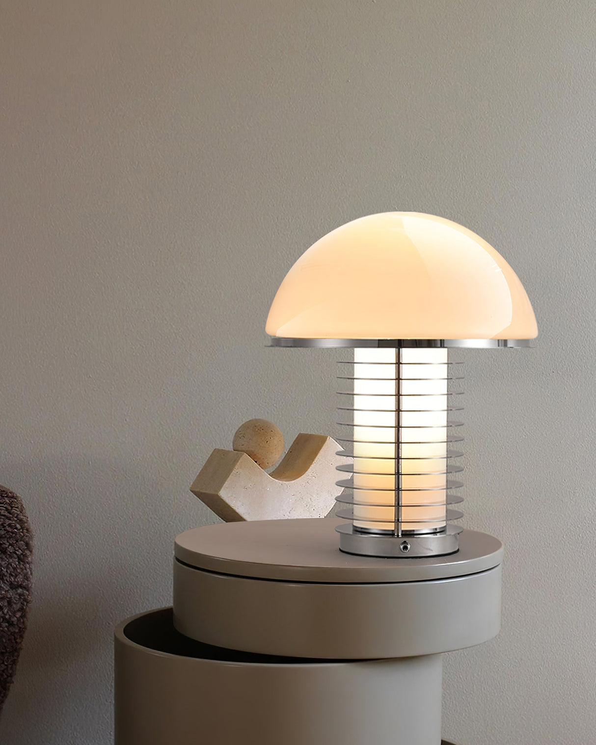 Modern Table Lamp  Mushroom Dome Glass Shade - Product detail 11