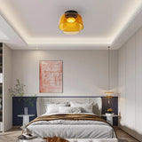 Modern Glass Ceiling Light  Layered Smoke Shade Design - Product detail 12