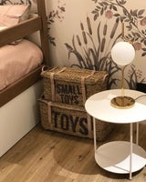 Modern Table Lamp  Curved Gold Frame With Glass Globe - Product detail 8