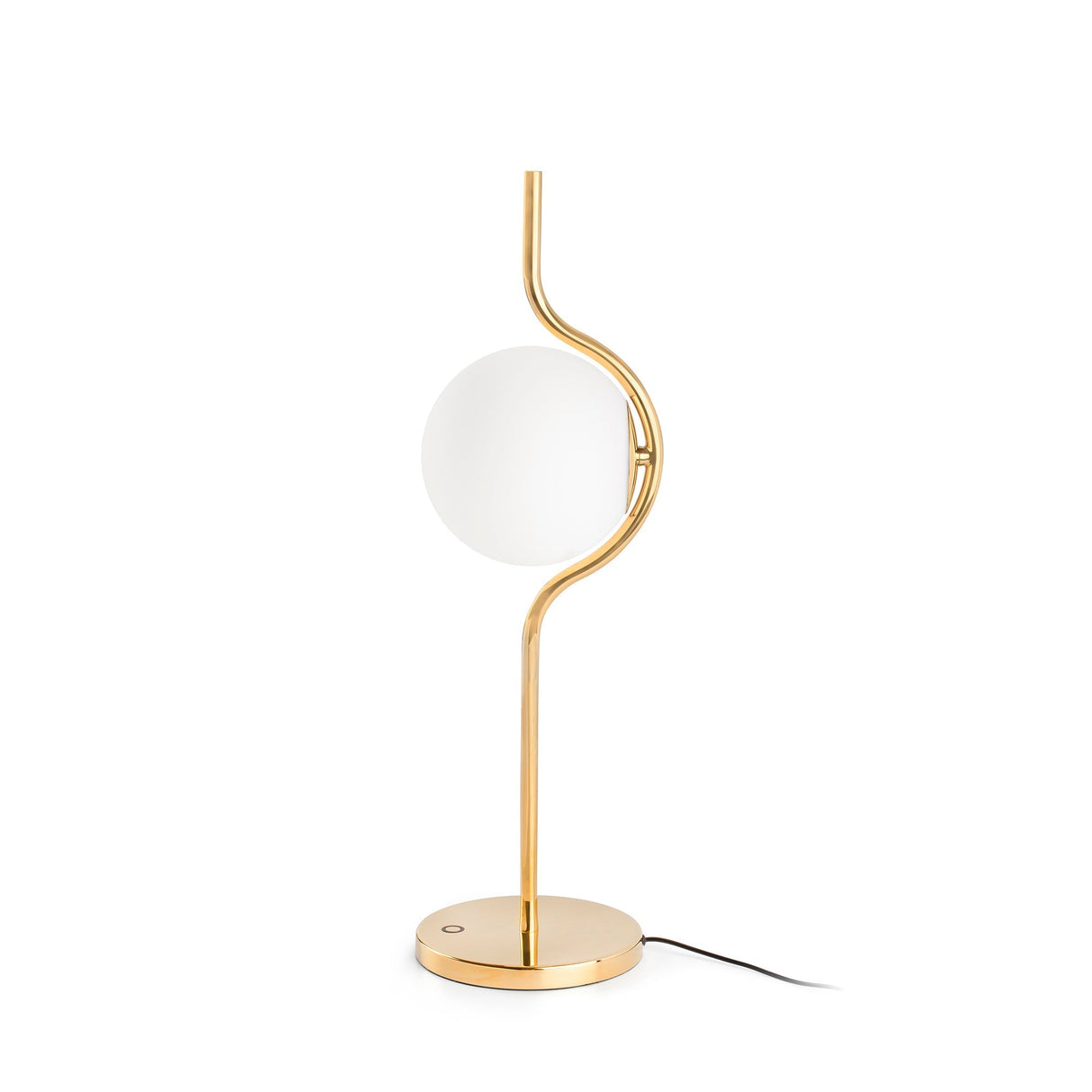 Modern Table Lamp  Curved Gold Frame With Glass Globe - Product detail 15
