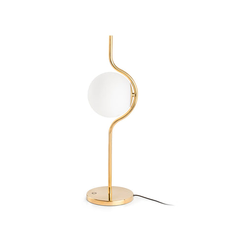 Modern Table Lamp  Curved Gold Frame With Glass Globe - Product detail 15