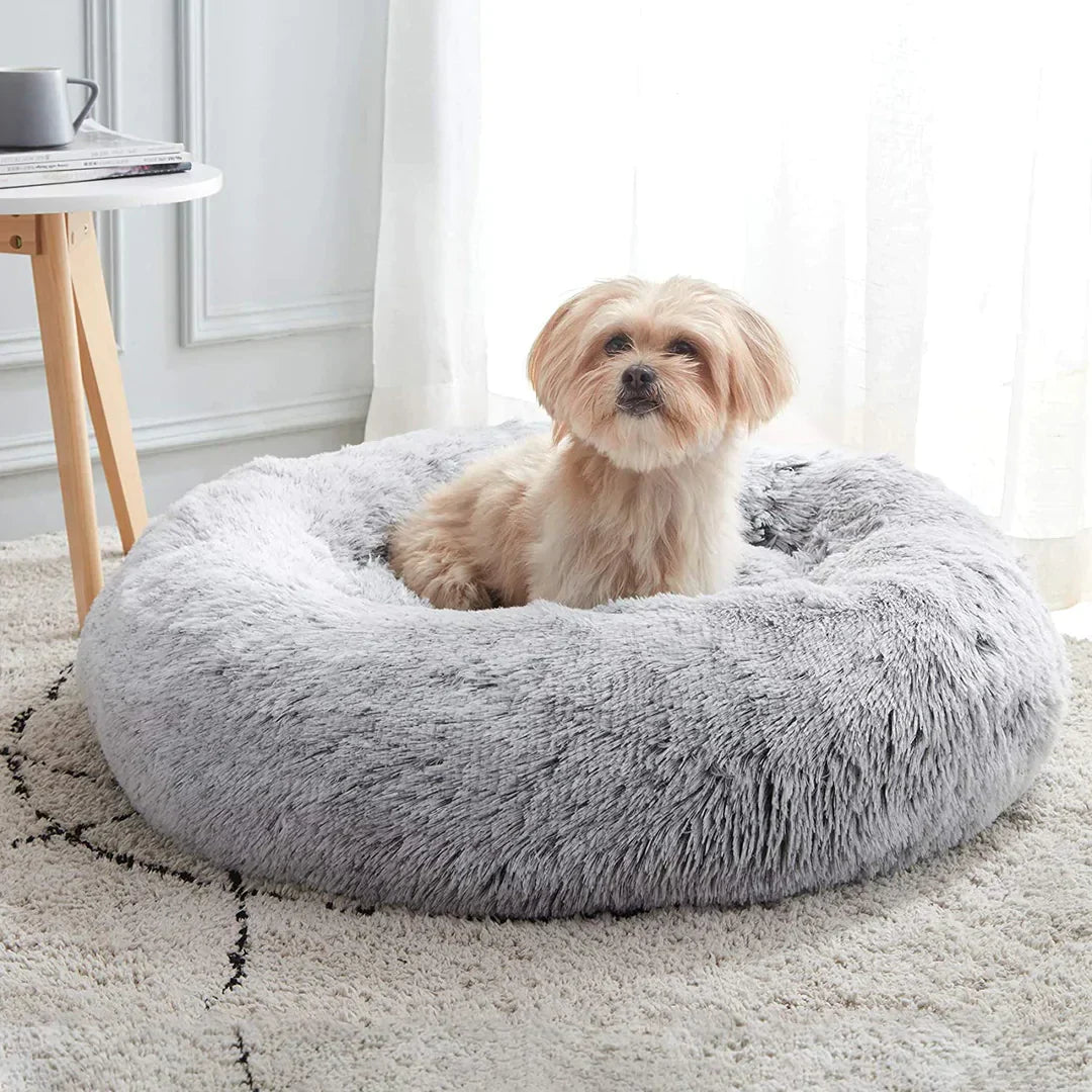 Plush Round Dog Bed  Ergonomic Support for All Breeds - Product detail 5