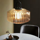 Modern Glass Pendant Light  Geometric Green Shade Design - Product detail 7