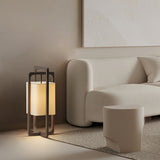 Modern Table Lamp  Dark Walnut Frame with Cotton Shade - Product detail 14