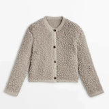 Teddy Fleece Jacket  Soft Button Front Loungewear - Product detail 5