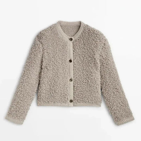 Teddy Fleece Jacket  Soft Button Front Loungewear - Product detail 5