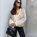 Teddy Fleece Jacket  Soft Button Front Loungewear - Product example