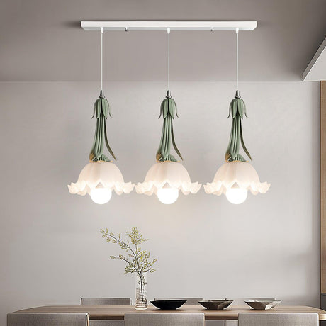 Floral Pendant Light  Elegant Glass Bell Design - Product detail 12