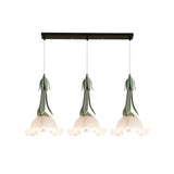 Floral Pendant Light  Elegant Glass Bell Design - Product detail 13