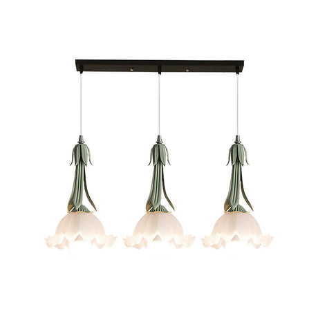 Floral Pendant Light  Elegant Glass Bell Design - Product detail 13