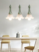 Floral Pendant Light  Elegant Glass Bell Design - Product detail 5