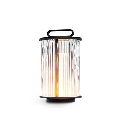 Solar Garden Lantern  Ribbed Glass with Black Frame - Product detail 14