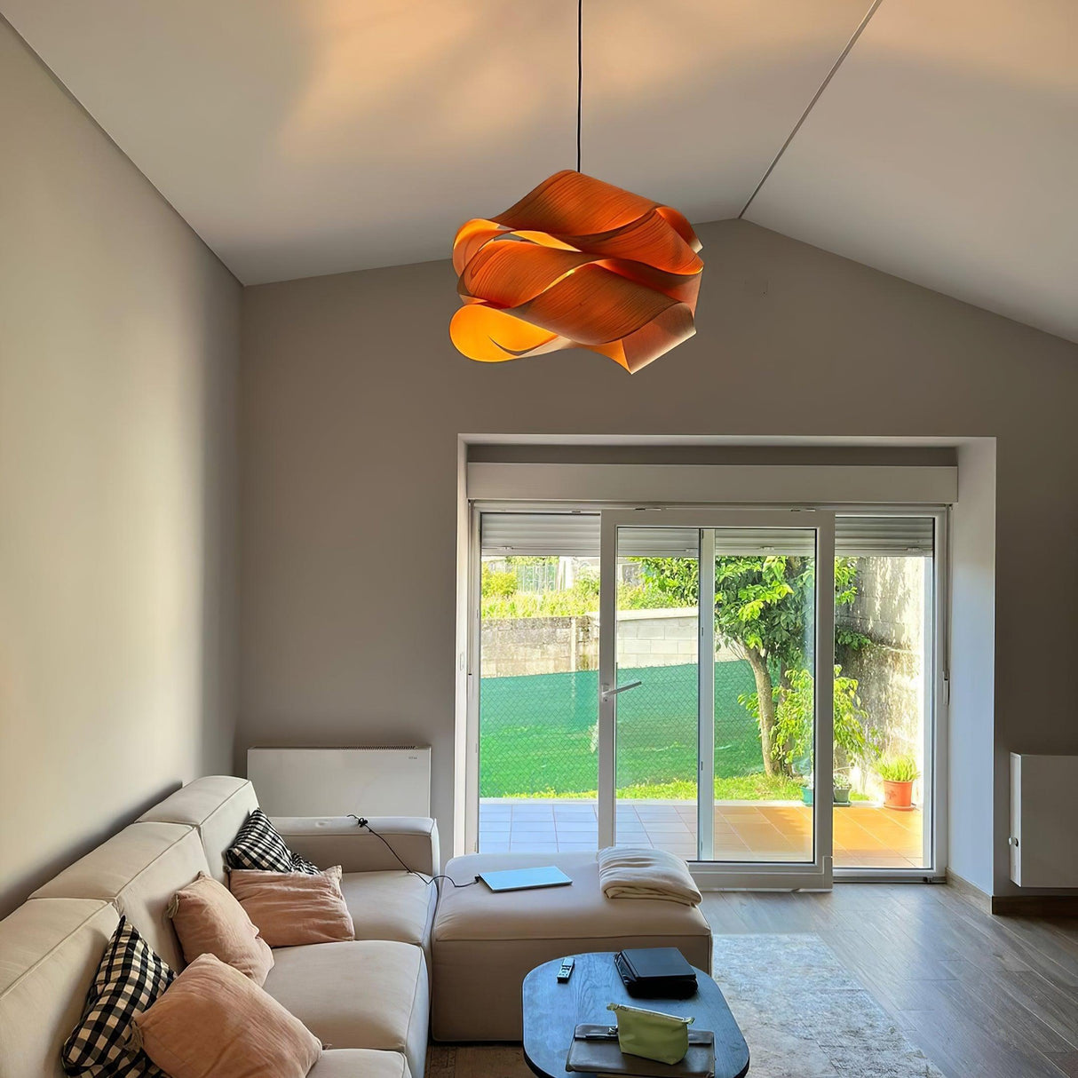 Modern Wood Pendant Light  Natural Grain Spiral Design - Product detail 5