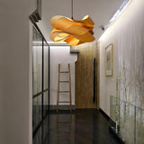 Modern Wood Pendant Light  Natural Grain Spiral Design - Product detail 6