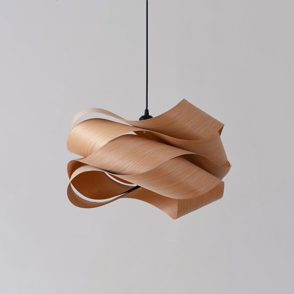 Modern Wood Pendant Light  Natural Grain Spiral Design - Product detail 10