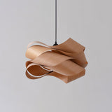 Modern Wood Pendant Light  Natural Grain Spiral Design - Product detail 10