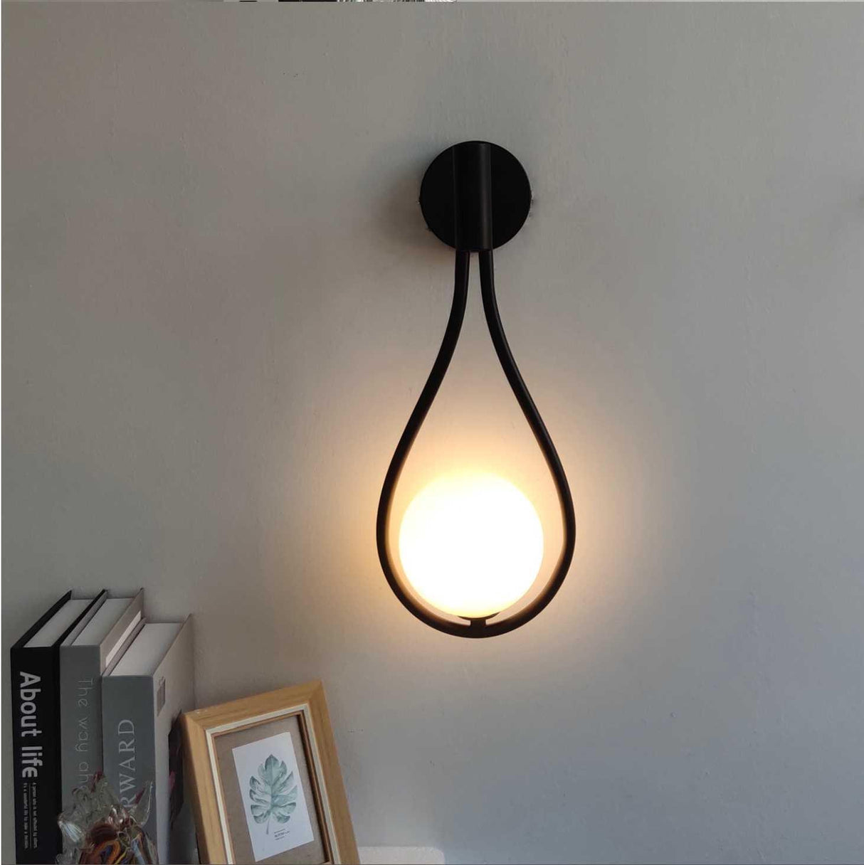 Modern Wall Sconce  Teardrop Globe Design - Product detail 10