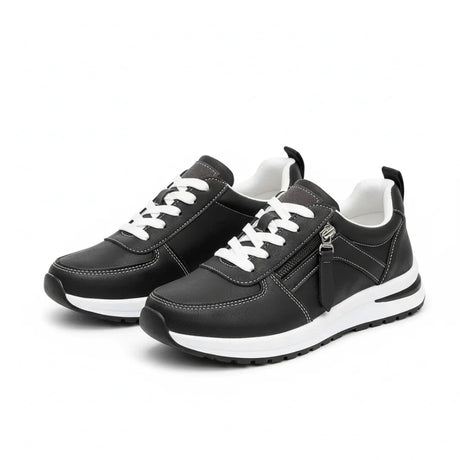 Womens Platform Sneakers  Golden Metallic Mixed Material Design - Product detail 7