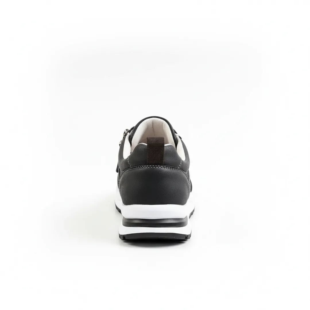 Womens Platform Sneakers  Golden Metallic Mixed Material Design - Product detail 9