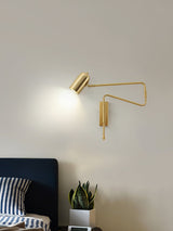 Modern Wall Lamp  Adjustable Arm with Brass Accents - Product detail 9