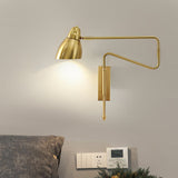 Modern Wall Lamp  Adjustable Arm with Brass Accents - Product detail 5