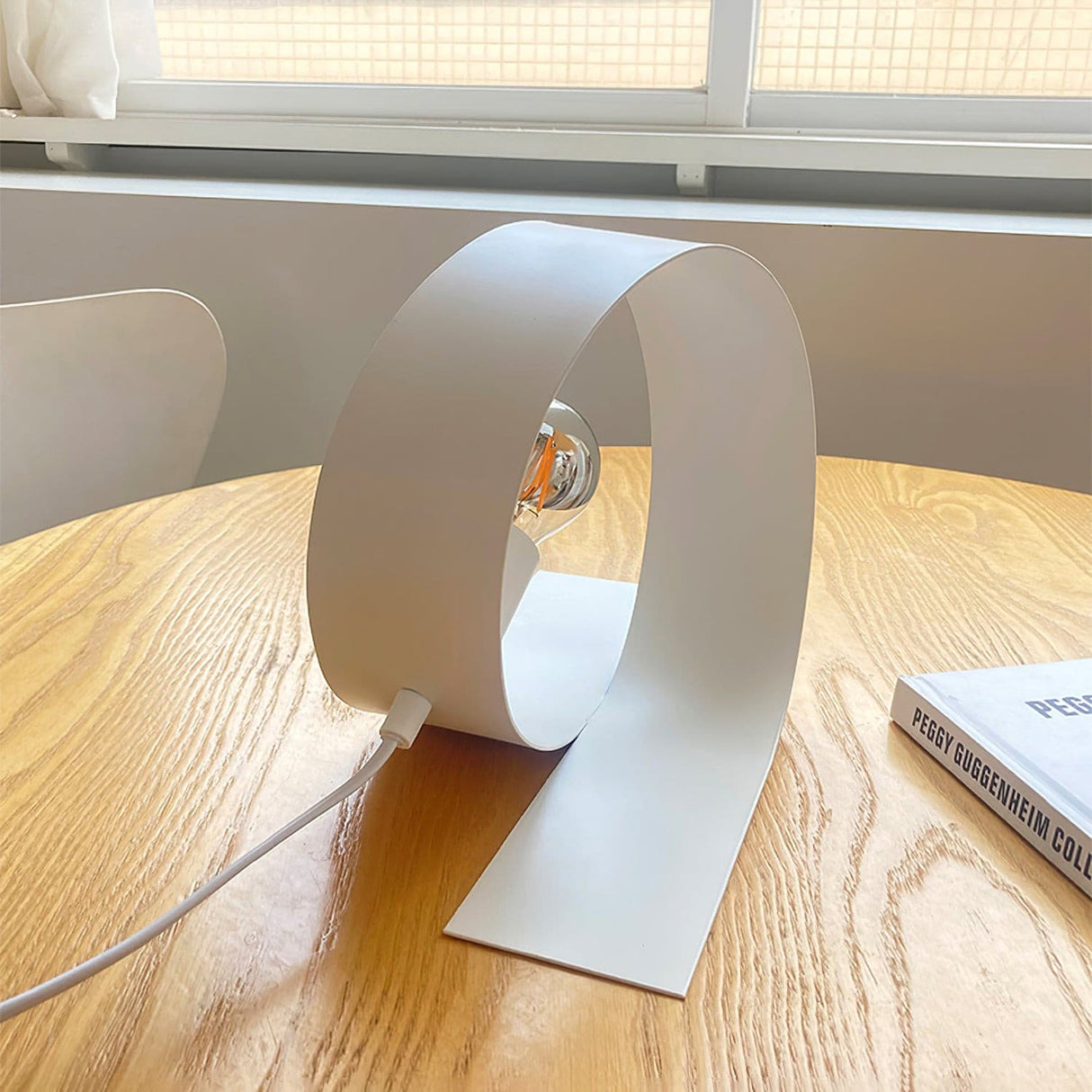Minimalist Table Lamp  Sculptural Metal Design - Product detail 10