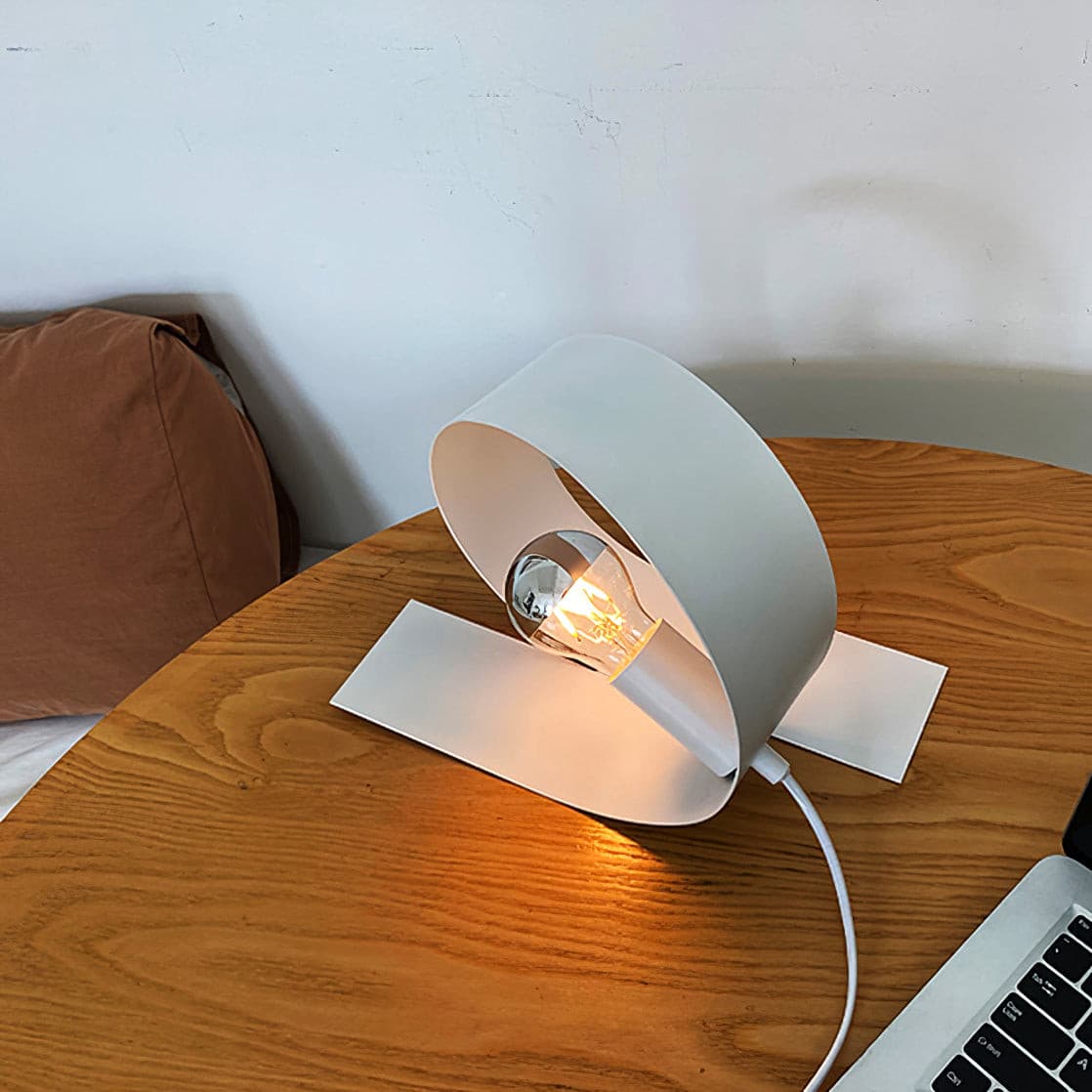 Minimalist Table Lamp  Sculptural Metal Design - Product detail 11