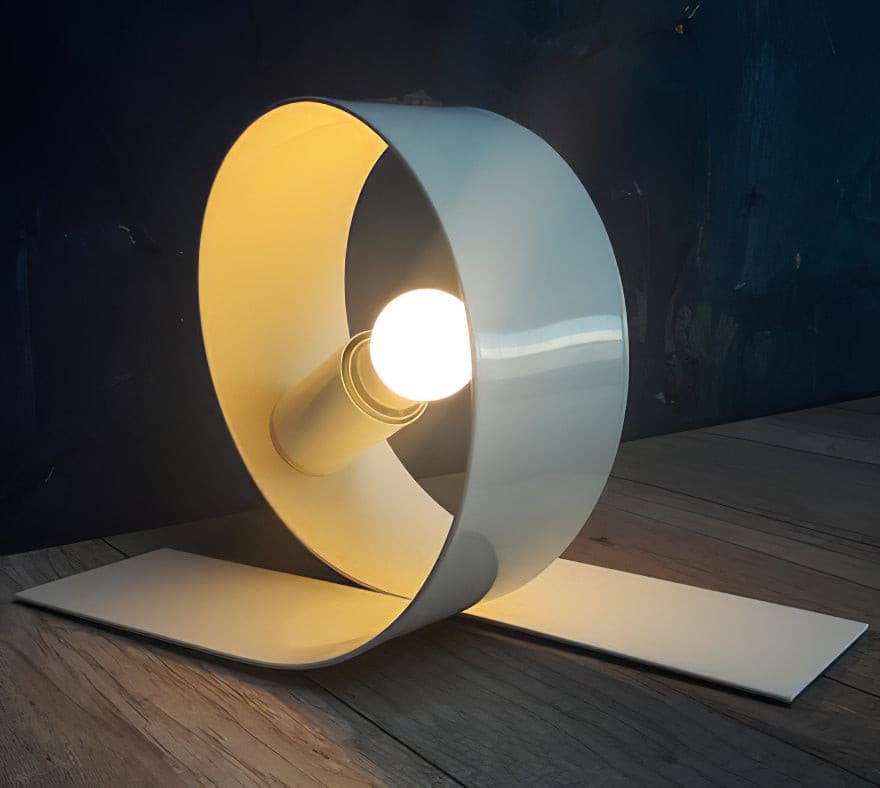 Minimalist Table Lamp  Sculptural Metal Design - Product detail 15