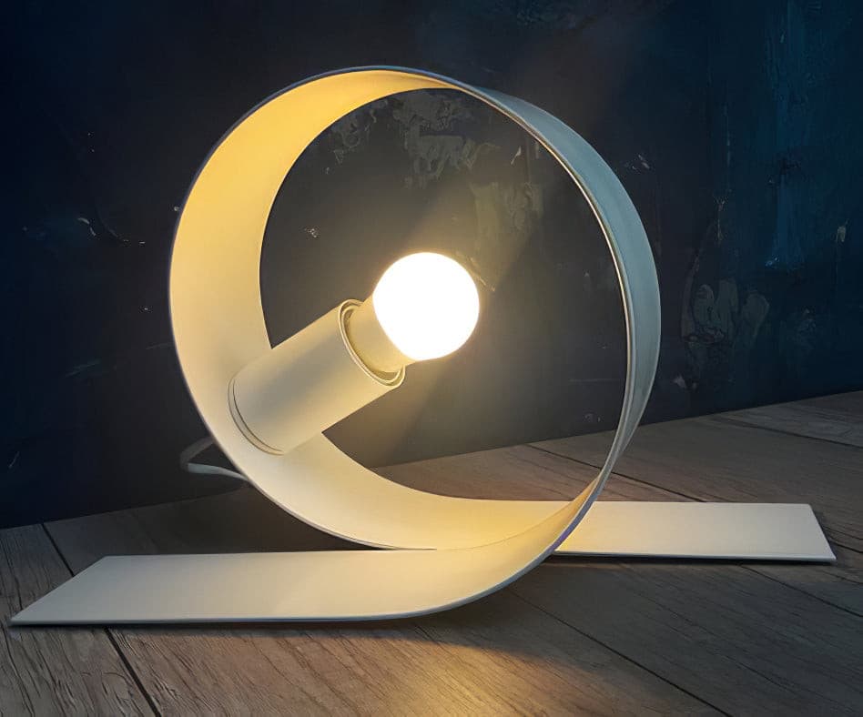 Minimalist Table Lamp  Sculptural Metal Design - Product detail 16