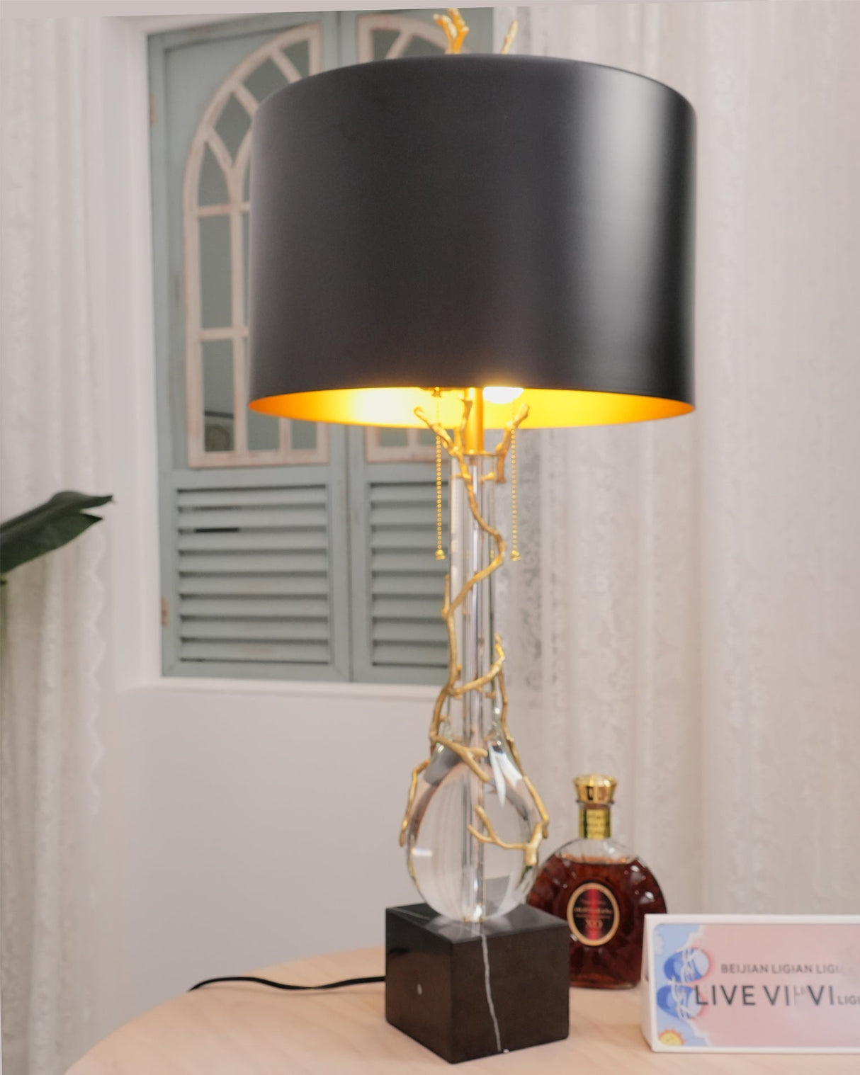 Natural Stone Table Lamp  Glass Branch Design - Product detail 7