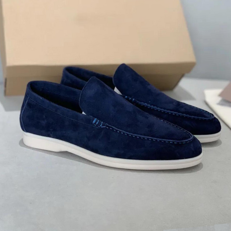 Classic Suede Loafers  Premium Moccasin Design With White Sole - Product detail 10