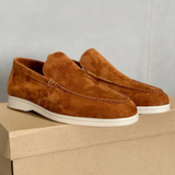 Classic Suede Loafers  Premium Moccasin Design With White Sole - Product detail 6