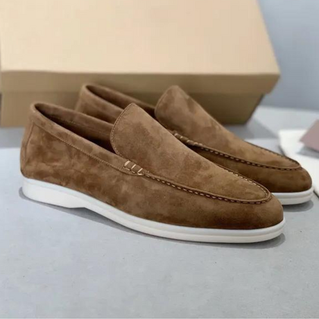 Classic Suede Loafers  Premium Moccasin Design With White Sole - Product detail 9