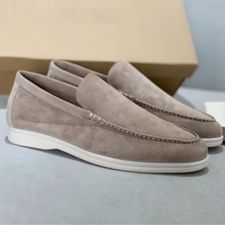 Classic Suede Loafers  Premium Moccasin Design With White Sole - Product detail 7