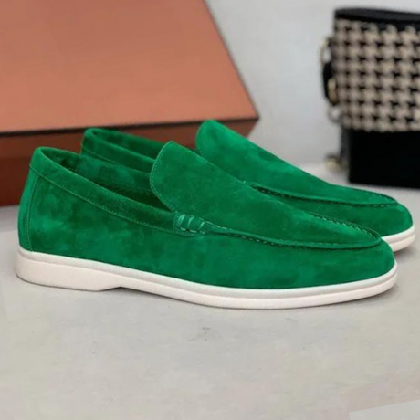 Classic Suede Loafers  Premium Moccasin Design With White Sole - Product detail 8