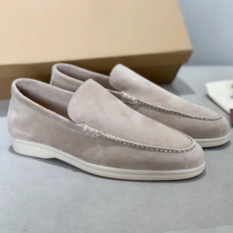Classic Suede Loafers  Premium Moccasin Design With White Sole - Product detail 12