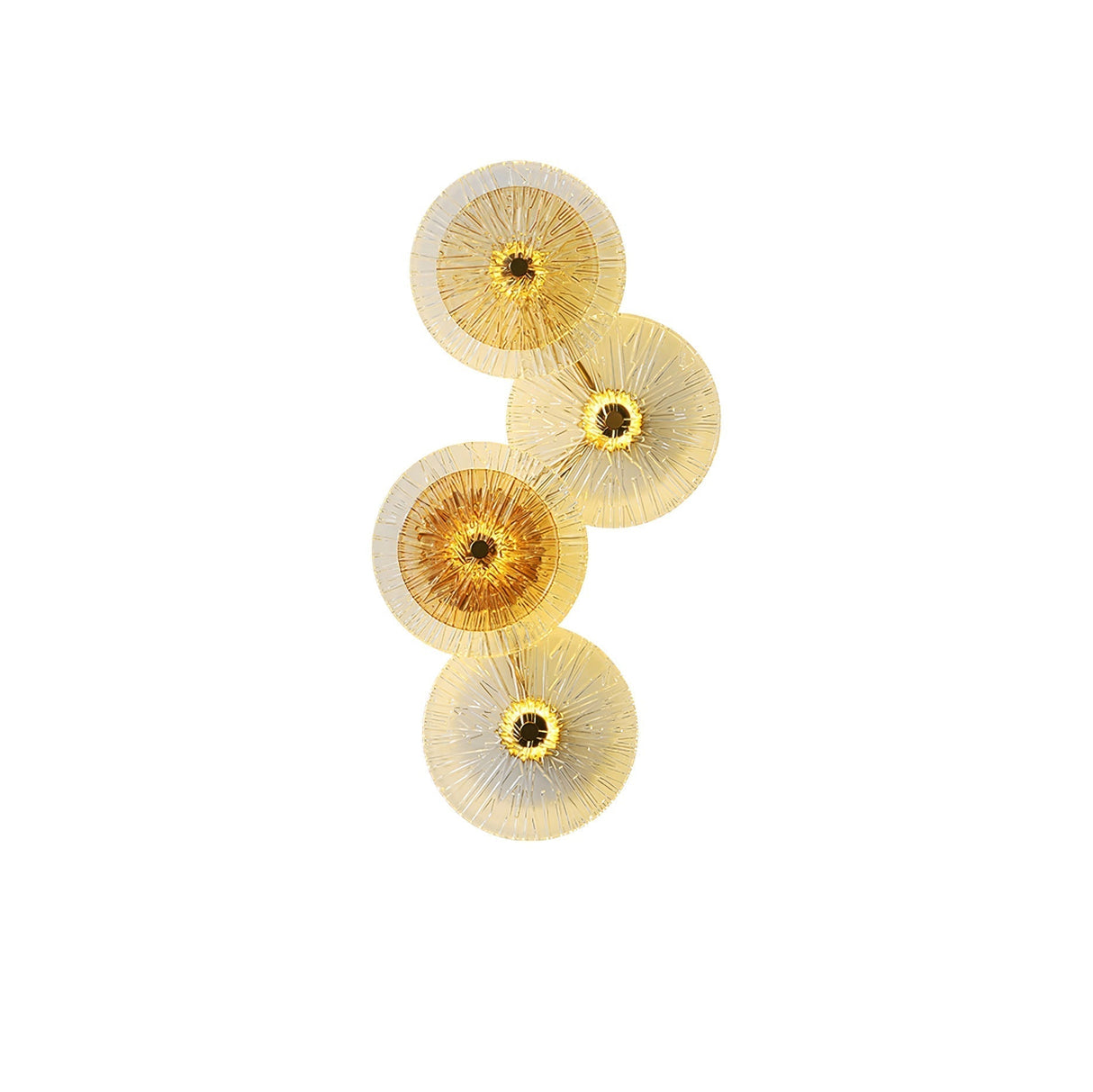 Modern Lotus Wall Light  Textured Glass Disc Design - Product detail 45